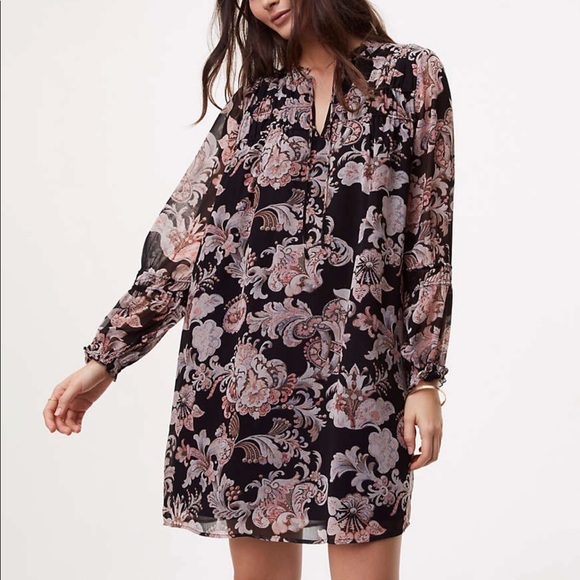LOFT Dresses & Skirts - LOFT Royal Floral Shirtdress